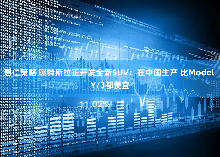 慧仁策略 曝特斯拉正开发全新SUV：在中国生产 比Model Y/3都便宜